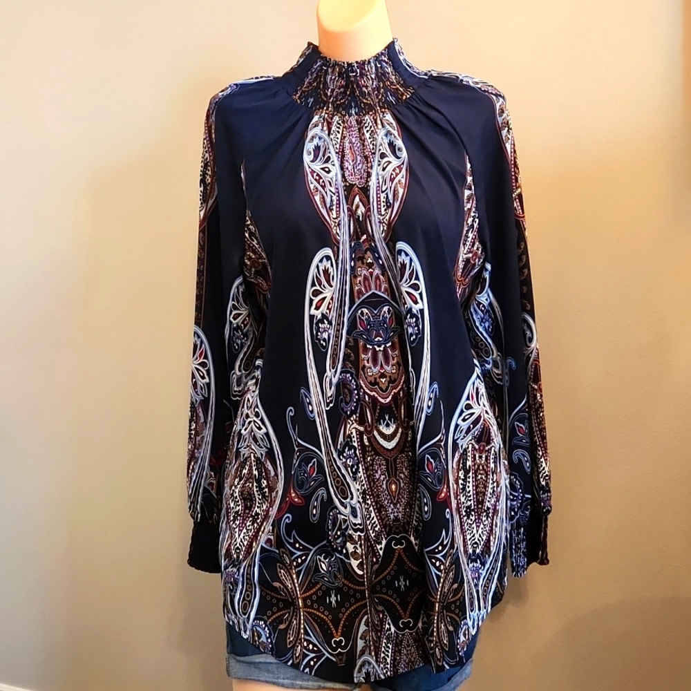 Chico's Women's Size 1 Paisley Blouse